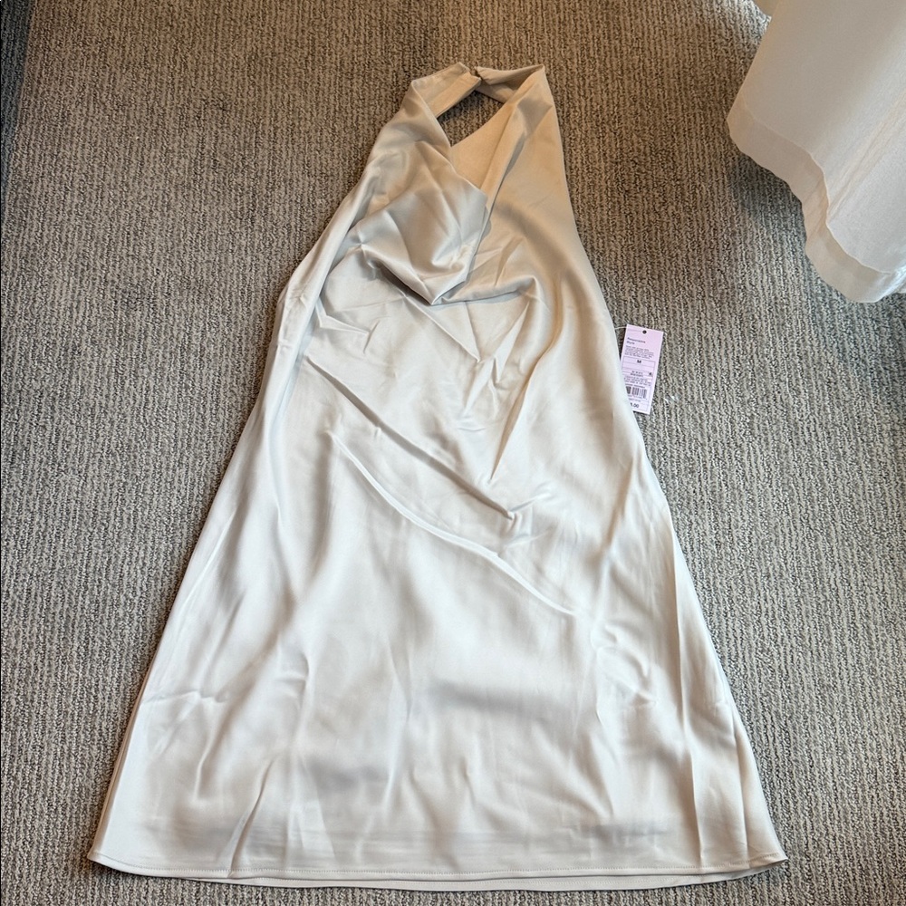 Halter cream dress
